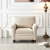 Bellemave® Single Fabric Sofa with Wooden Legs - Bellemave